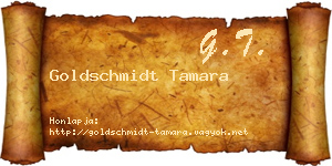 Goldschmidt Tamara névjegykártya