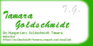 tamara goldschmidt business card